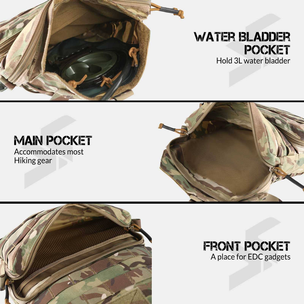 Tactische Molle Hydratatiepack 3L Hydratatiedrager Waterreservoir Tas