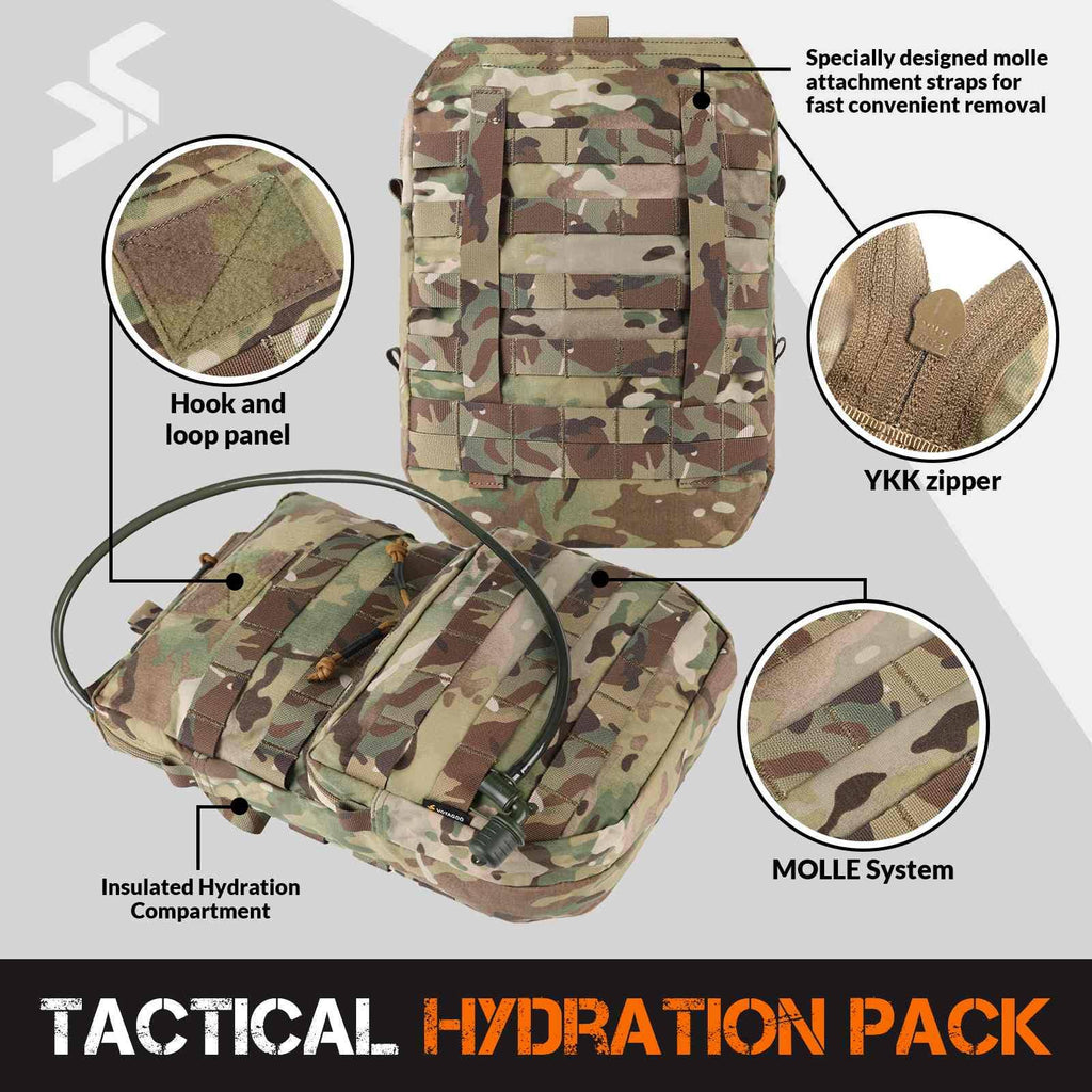 Tactische Molle Hydratatiepack 3L Hydratatiedrager Waterreservoir Tas
